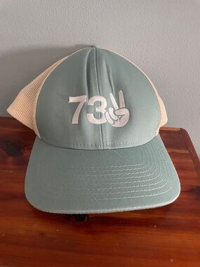 Local Waves 732 Cotton Mesh Trucker Hat Pale Blue Cream